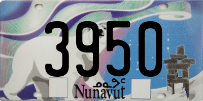 NU license plate 3950