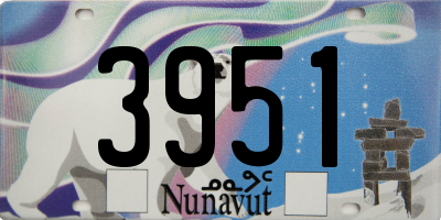 NU license plate 3951