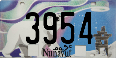 NU license plate 3954