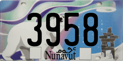 NU license plate 3958