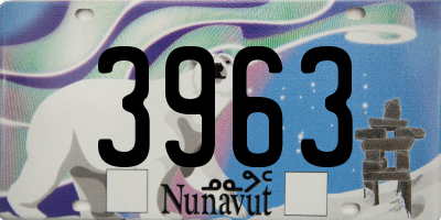 NU license plate 3963