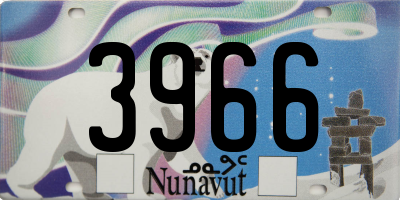 NU license plate 3966