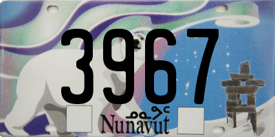 NU license plate 3967