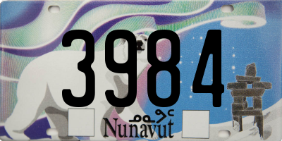 NU license plate 3984