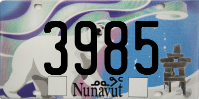 NU license plate 3985