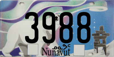 NU license plate 3988