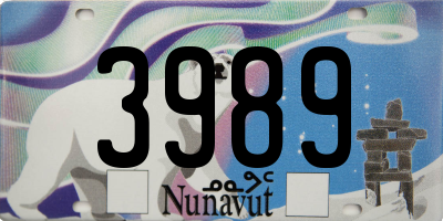 NU license plate 3989