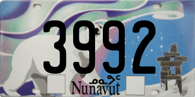 NU license plate 3992