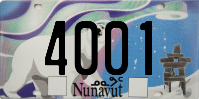 NU license plate 4001