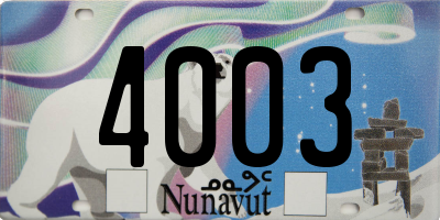 NU license plate 4003