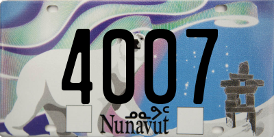 NU license plate 4007