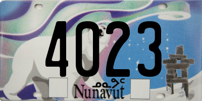 NU license plate 4023