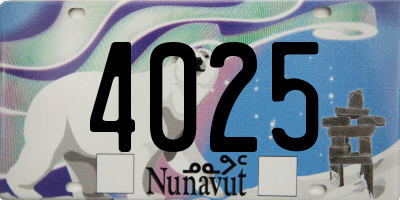 NU license plate 4025