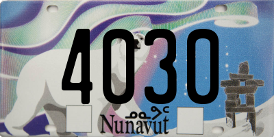 NU license plate 4030