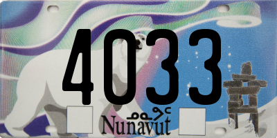 NU license plate 4033