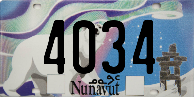 NU license plate 4034