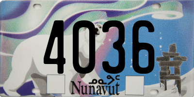 NU license plate 4036