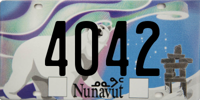 NU license plate 4042