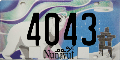 NU license plate 4043