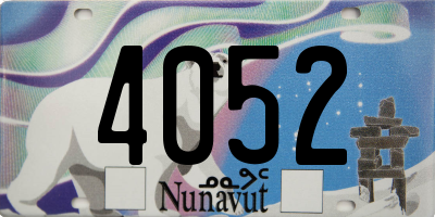 NU license plate 4052