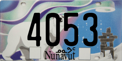 NU license plate 4053