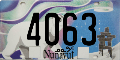 NU license plate 4063