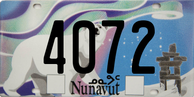 NU license plate 4072