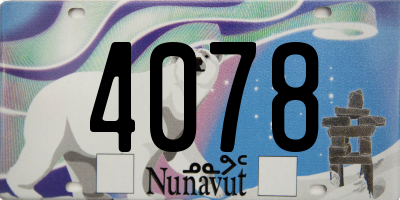 NU license plate 4078