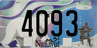 NU license plate 4093