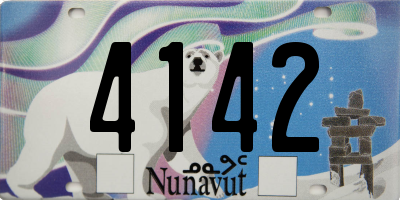 NU license plate 4142