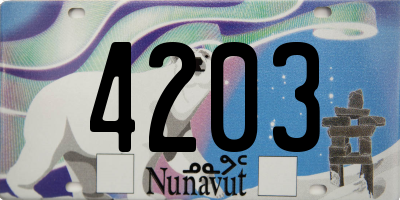 NU license plate 4203