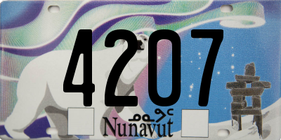 NU license plate 4207