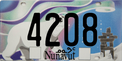 NU license plate 4208