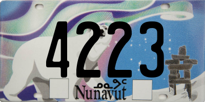 NU license plate 4223