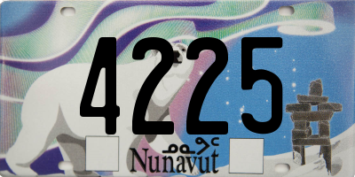 NU license plate 4225