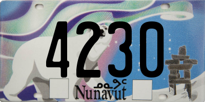 NU license plate 4230