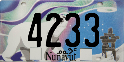 NU license plate 4233