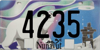 NU license plate 4235