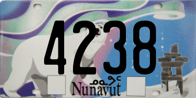 NU license plate 4238