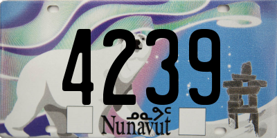 NU license plate 4239