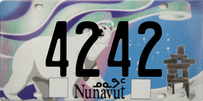 NU license plate 4242