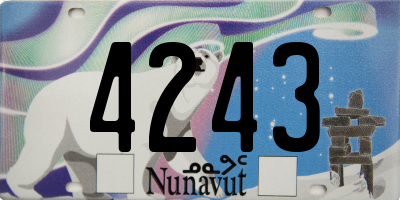 NU license plate 4243