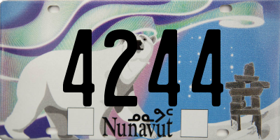 NU license plate 4244