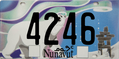 NU license plate 4246