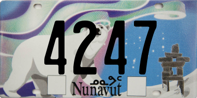 NU license plate 4247