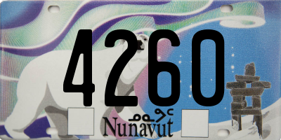 NU license plate 4260