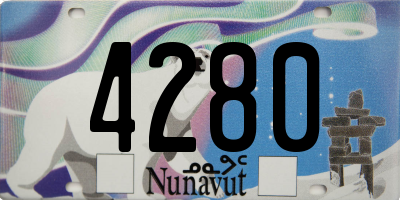 NU license plate 4280