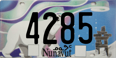 NU license plate 4285