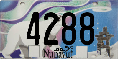 NU license plate 4288