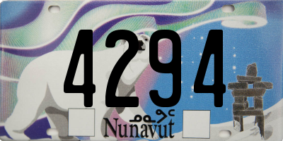 NU license plate 4294